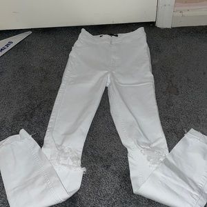 white hollister jeans